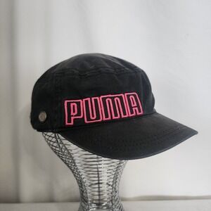 Y2K Vintage Newsboys Streetwear Preppy Puma Hat Pink Black Punk One Size